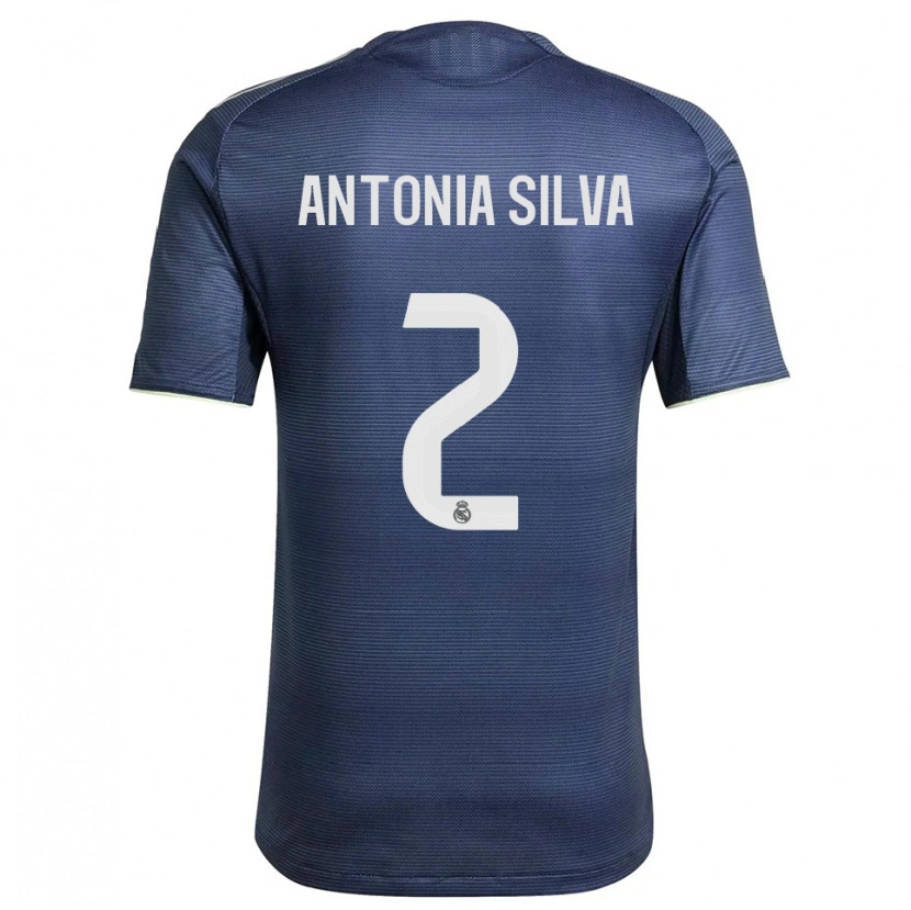 Danxen Mujer Camiseta Antônia Silva #2 Azul Marino Plata 2ª Equipación 2025/26 La Camisa México