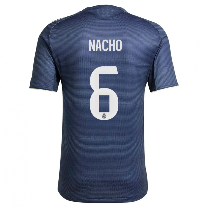Danxen Mujer Camiseta Nacho Fernandez #6 Azul Marino Plata 2ª Equipación 2025/26 La Camisa México