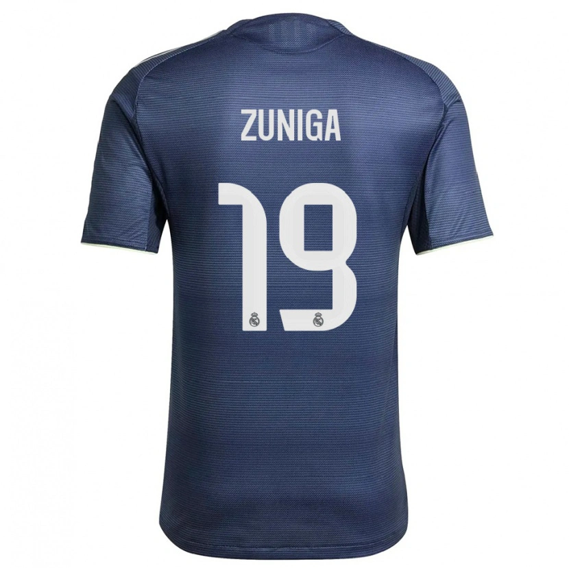 Danxen Mujer Camiseta Loren Zúñiga #19 Azul Marino Plata 2ª Equipación 2025/26 La Camisa México