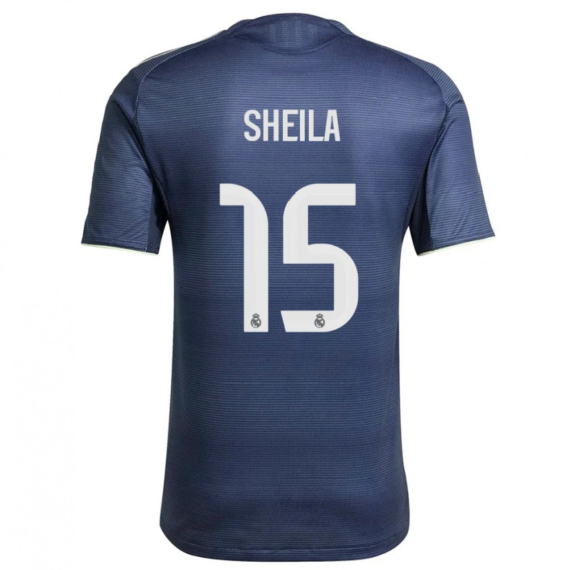 Danxen Mujer Camiseta Sheila García #15 Azul Marino Plata 2ª Equipación 2025/26 La Camisa México