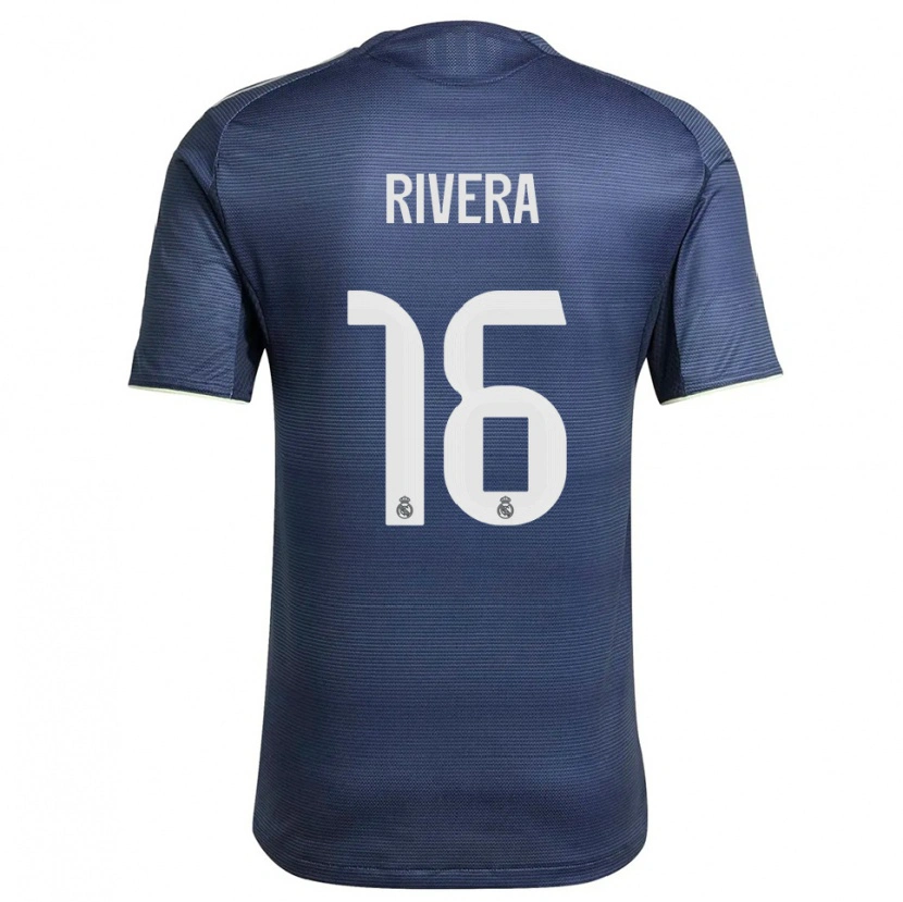 Danxen Mujer Camiseta Pol Rivera #16 Azul Marino Plata 2ª Equipación 2025/26 La Camisa México