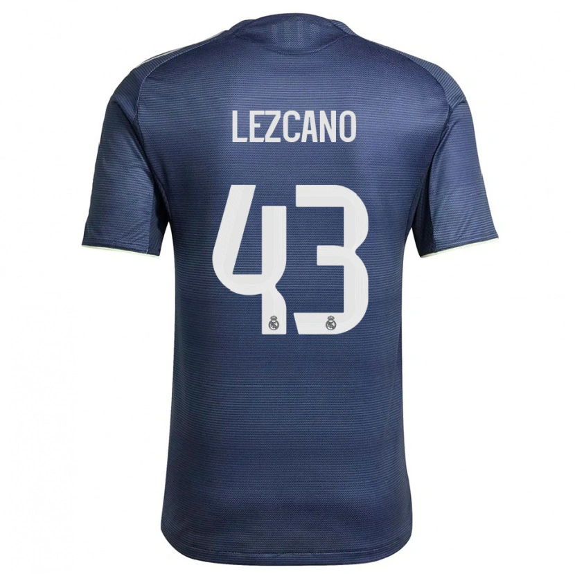 Danxen Mujer Camiseta Álvaro Lezcano #43 Azul Marino Plata 2ª Equipación 2025/26 La Camisa México