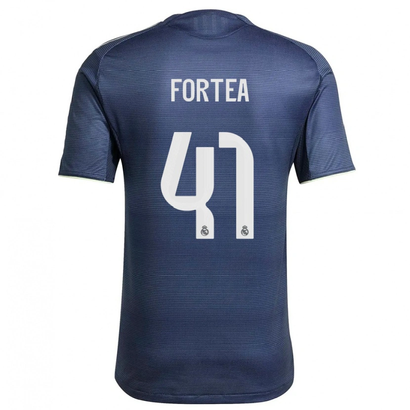Danxen Mujer Camiseta Jesús Fortea #41 Azul Marino Plata 2ª Equipación 2025/26 La Camisa México