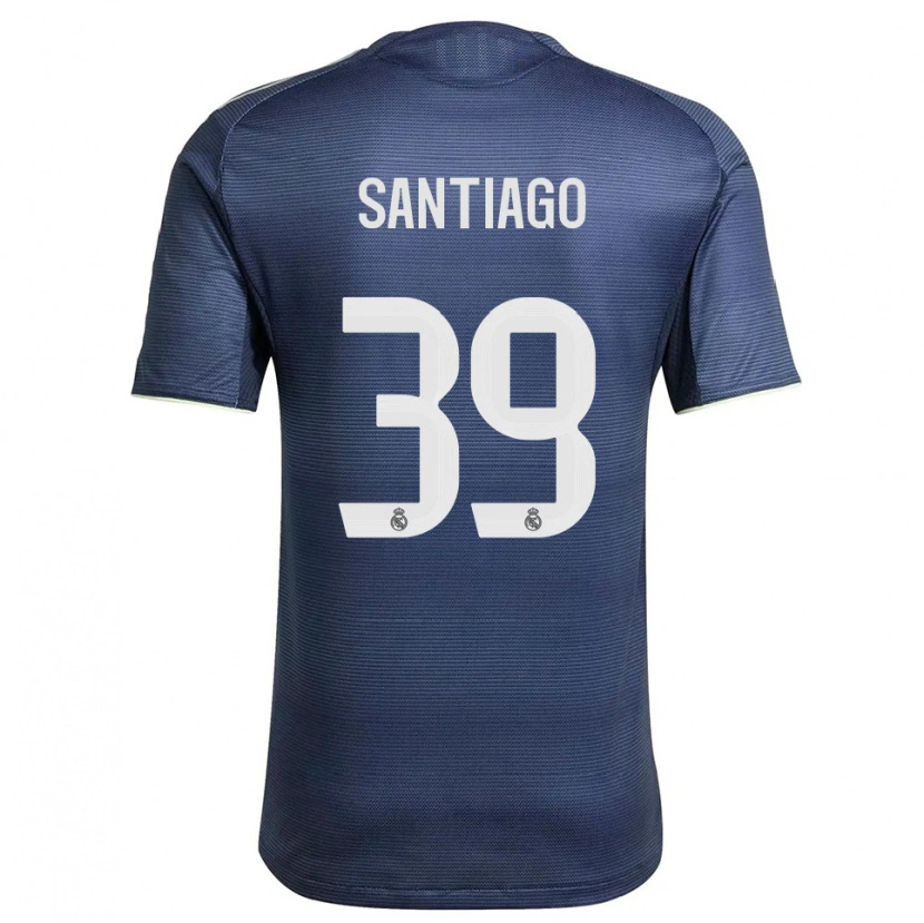Danxen Mujer Camiseta Aimar Santiago #39 Azul Marino Plata 2ª Equipación 2025/26 La Camisa México