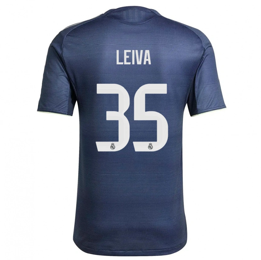 Danxen Mujer Camiseta Álvaro Leiva #35 Azul Marino Plata 2ª Equipación 2025/26 La Camisa México