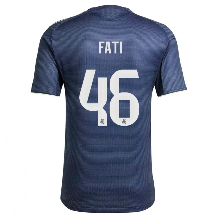 Danxen Mujer Camiseta Lamini Fati #46 Azul Marino Plata 2ª Equipación 2025/26 La Camisa México