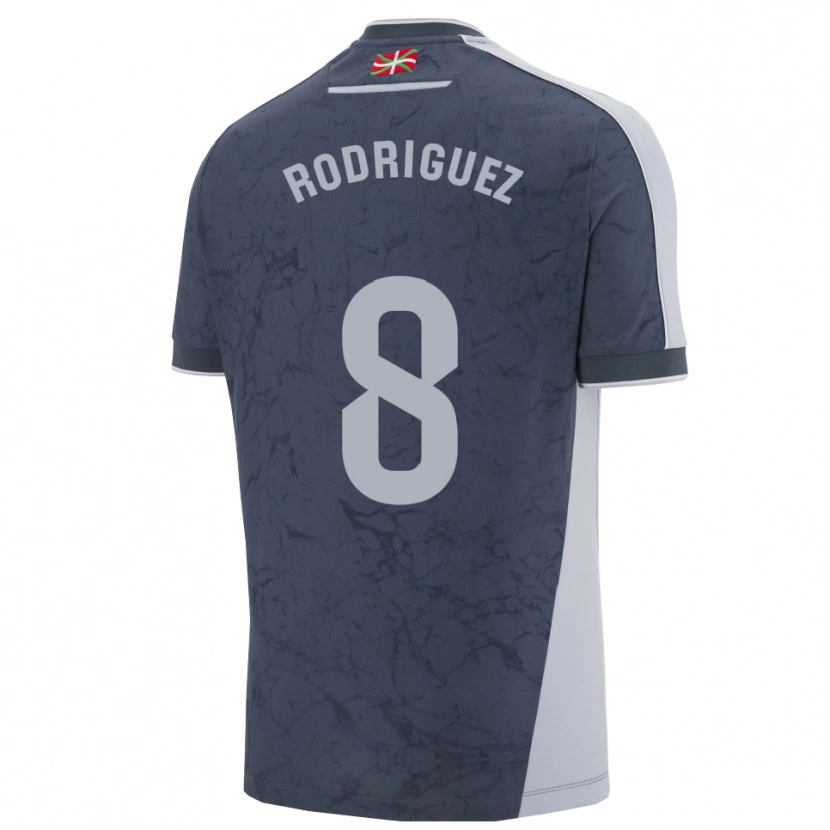 Danxen Mujer Camiseta Mikel Rodriguez #8 Azul Oscuro Blanco 2ª Equipación 2025/26 La Camisa México