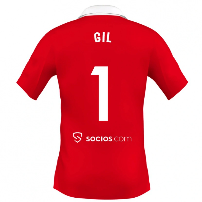 Danxen Mujer Camiseta David Gil #1 Rojo Blanco Gris 2ª Equipación 2025/26 La Camisa México