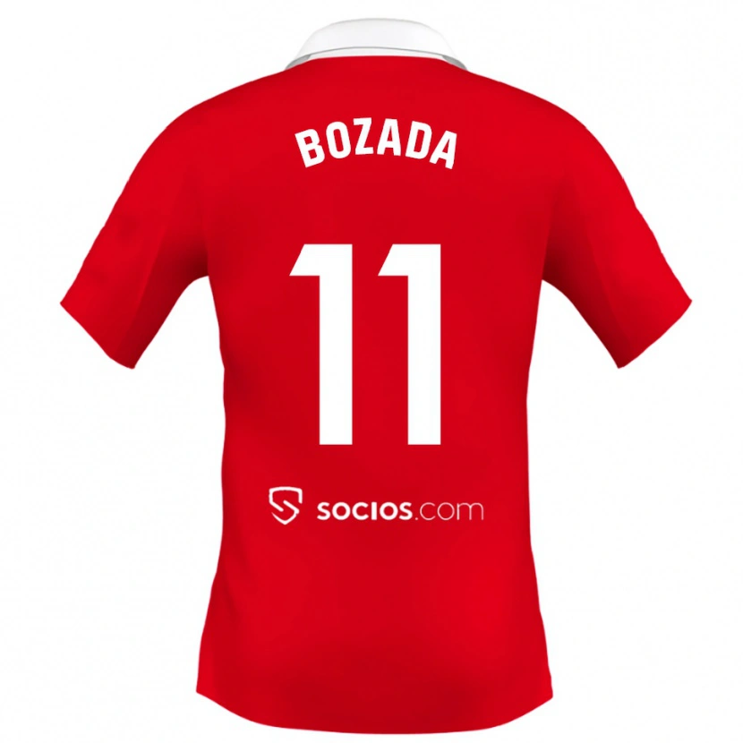 Danxen Mujer Camiseta José Antonio Bozada #11 Rojo Blanco Gris 2ª Equipación 2025/26 La Camisa México
