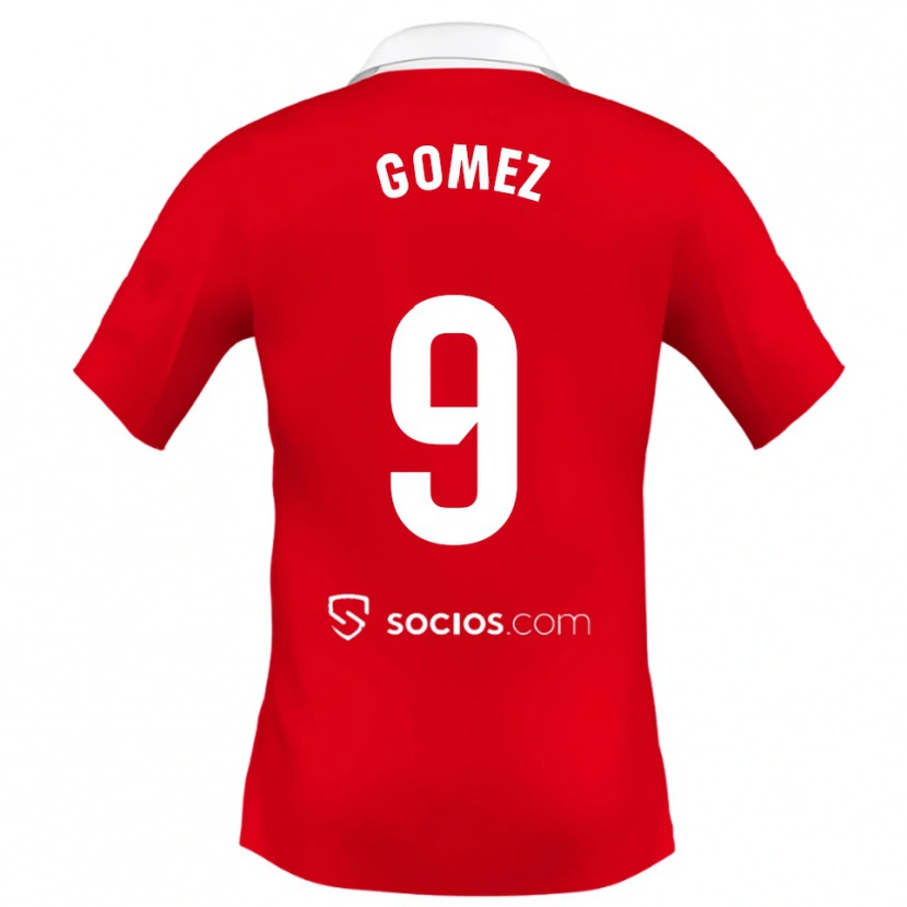 Danxen Mujer Camiseta Raúl Gómez #9 Rojo Blanco Gris 2ª Equipación 2025/26 La Camisa México