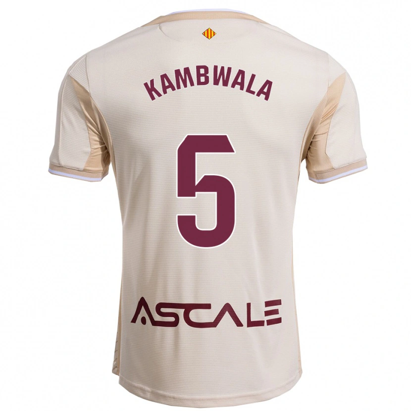 Danxen Mujer Camiseta Willy Kambwala #5 Blanquecino Burdeos 2ª Equipación 2025/26 La Camisa México