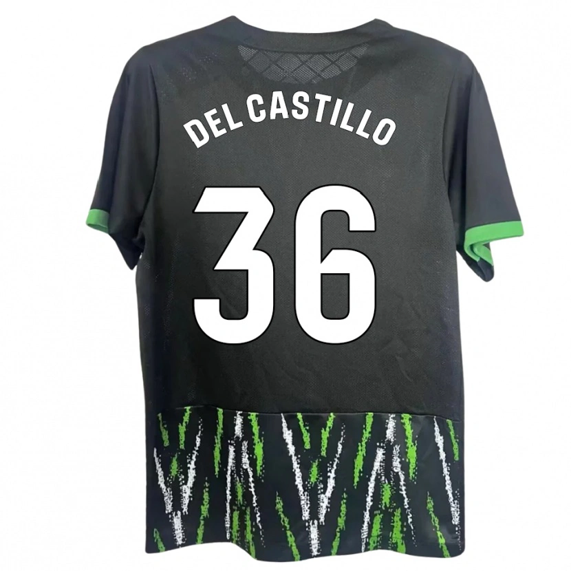 Danxen Mujer Camiseta Gonzalo Del Castillo #36 Negro Verde 2ª Equipación 2025/26 La Camisa México
