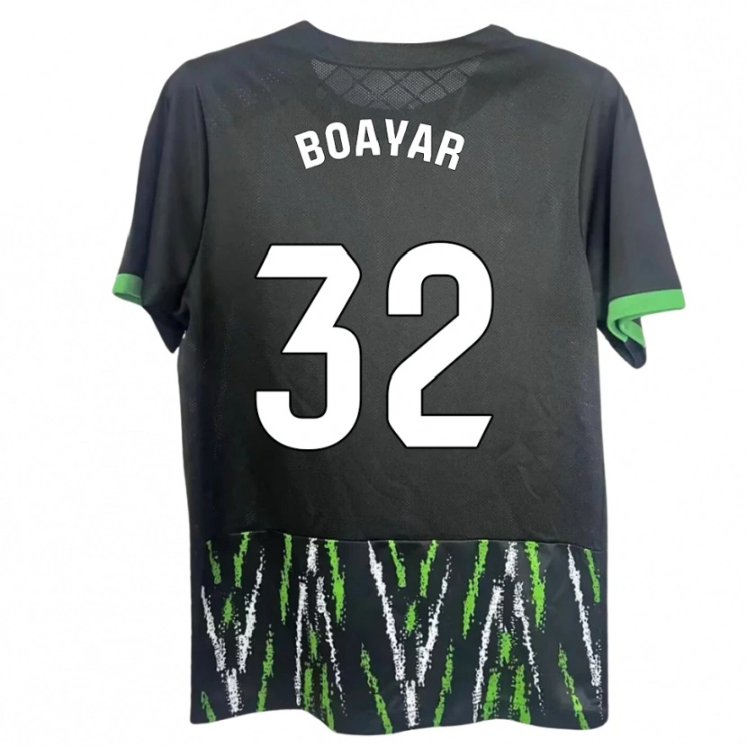 Danxen Mujer Camiseta Adam Boayar #32 Negro Verde 2ª Equipación 2025/26 La Camisa México