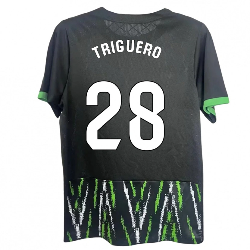 Danxen Mujer Camiseta Dani Triguero #28 Negro Verde 2ª Equipación 2025/26 La Camisa México