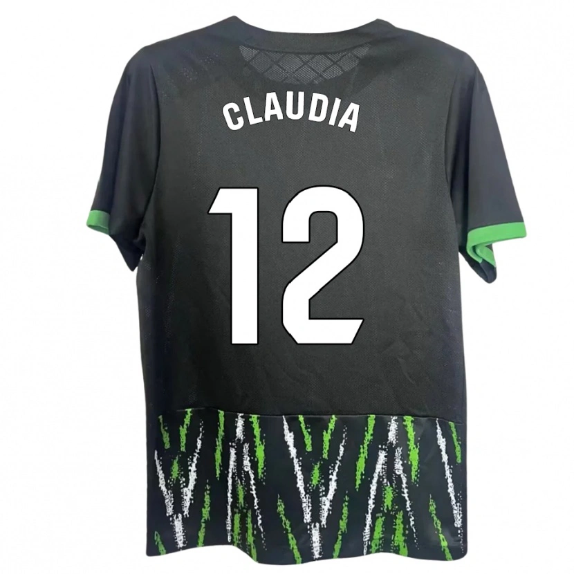 Danxen Mujer Camiseta Claudia Rabasco Campello #12 Negro Verde 2ª Equipación 2025/26 La Camisa México