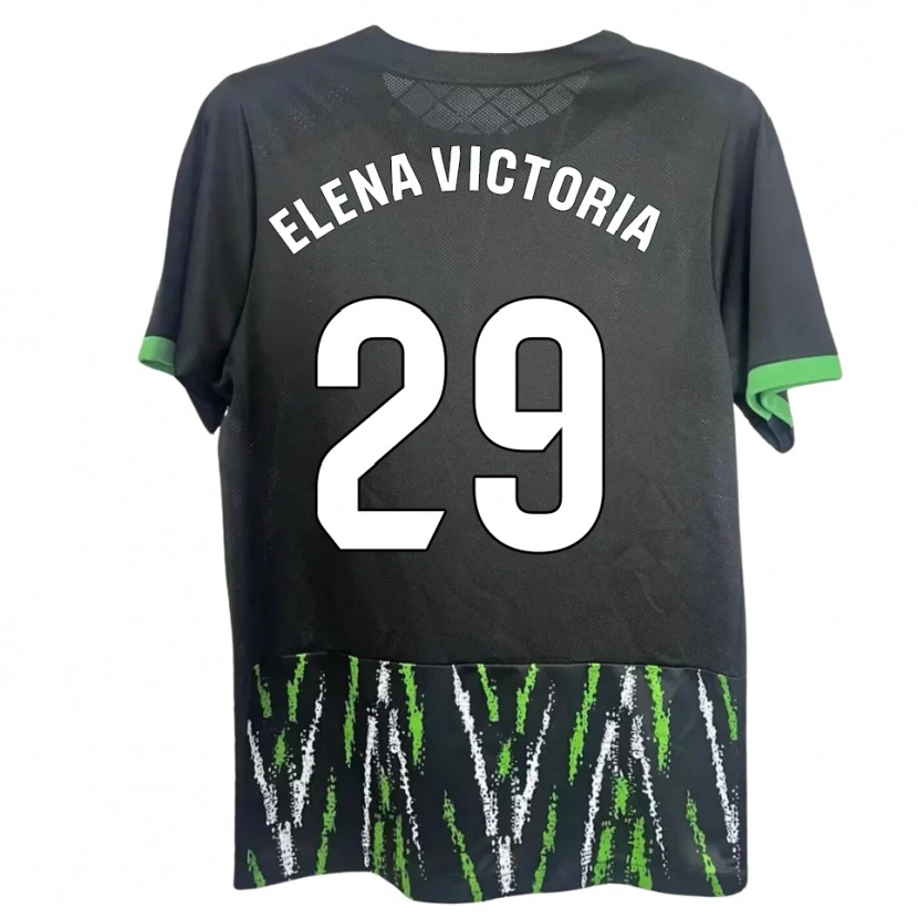 Danxen Mujer Camiseta Elena Victoria Mas Berna #29 Negro Verde 2ª Equipación 2025/26 La Camisa México