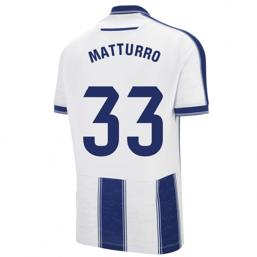Danxen Mujer Camiseta Alan Matturro #33 Azul Marino Blanco 2ª Equipación 2025/26 La Camisa México