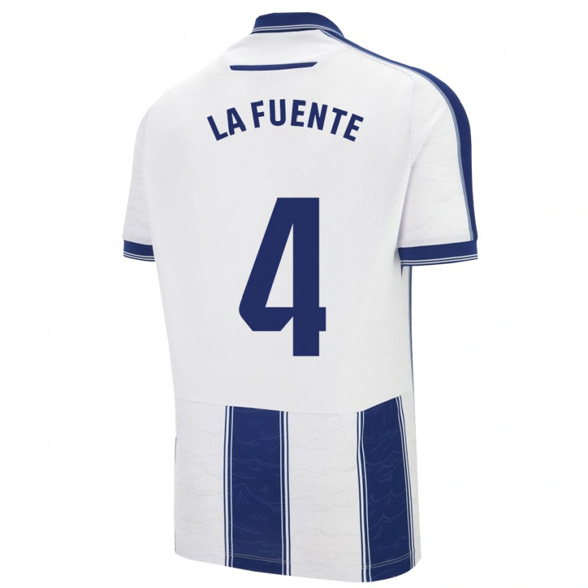 Danxen Mujer Camiseta Adrián De La Fuente #4 Azul Marino Blanco 2ª Equipación 2025/26 La Camisa México