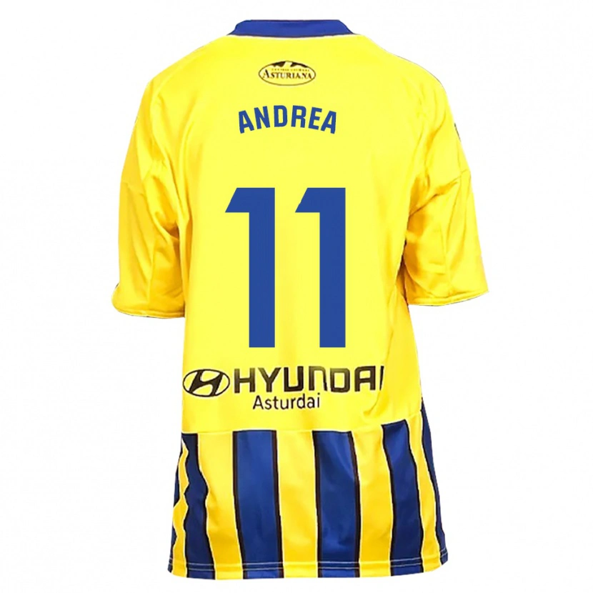 Danxen Mujer Camiseta Andrea Sordo Gutierrez #11 Amarillo Azul 2ª Equipación 2025/26 La Camisa México
