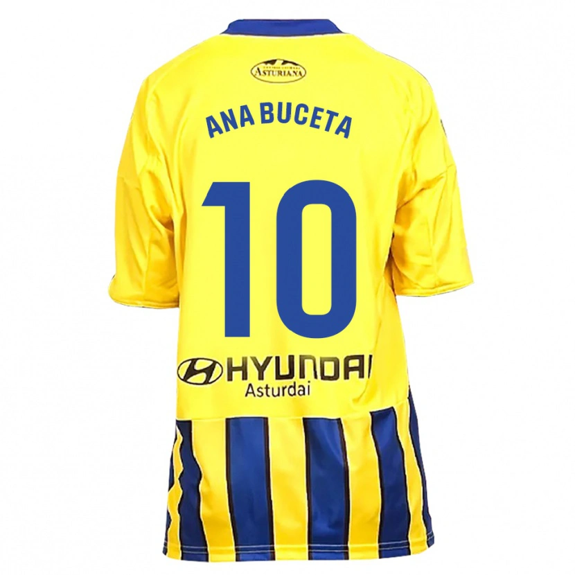 Danxen Mujer Camiseta Ana Buceta #10 Amarillo Azul 2ª Equipación 2025/26 La Camisa México