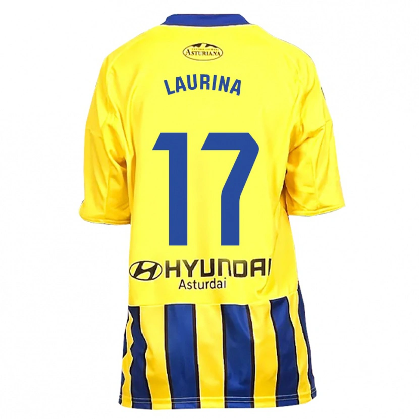 Danxen Mujer Camiseta Laura Gutiérrez #17 Amarillo Azul 2ª Equipación 2025/26 La Camisa México