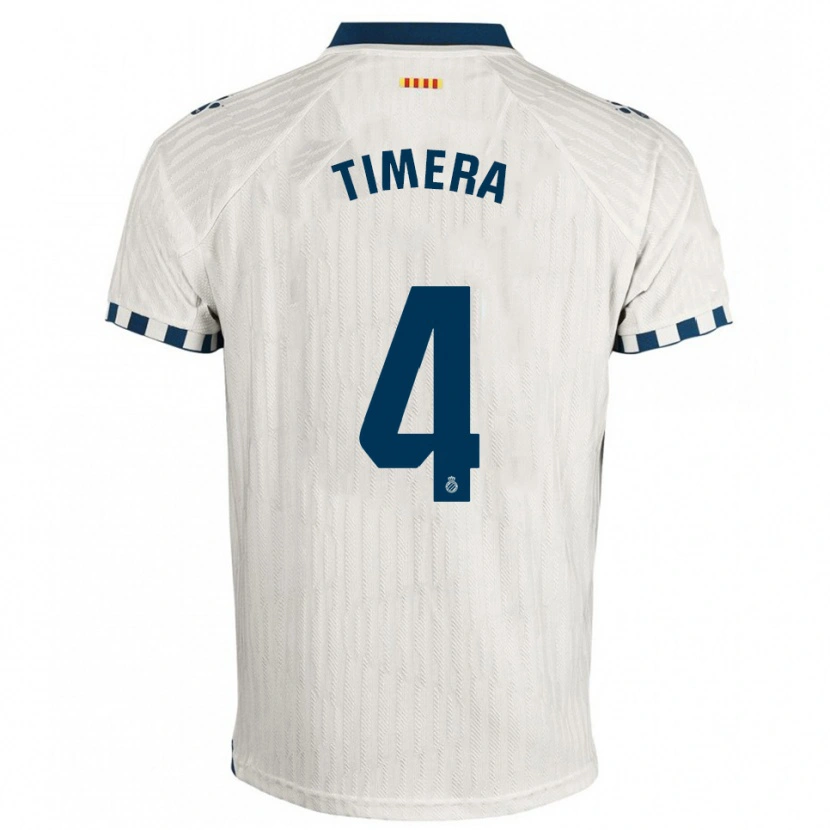 Danxen Mujer Camiseta Adama Timera #4 Blanco Azul 2ª Equipación 2025/26 La Camisa México