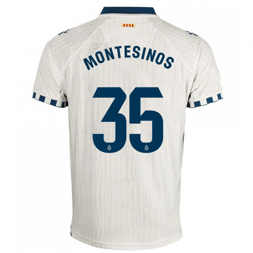 Danxen Mujer Camiseta Pol Montesinos #35 Blanco Azul 2ª Equipación 2025/26 La Camisa México