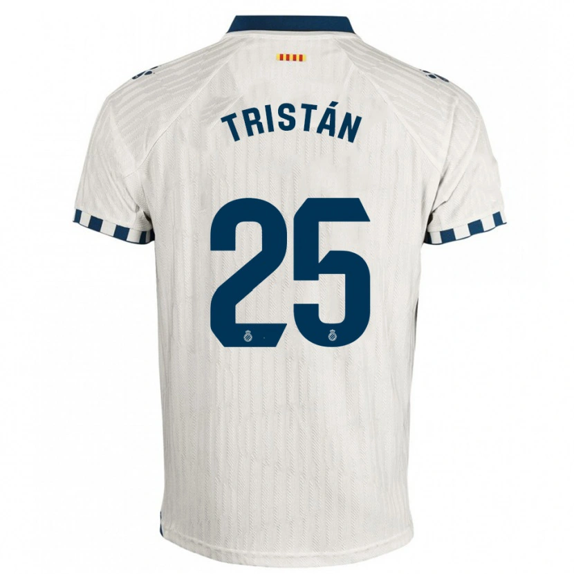 Danxen Mujer Camiseta Pol Tristán #25 Blanco Azul 2ª Equipación 2025/26 La Camisa México