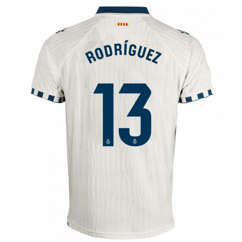 Danxen Mujer Camiseta Joel Rodríguez #13 Blanco Azul 2ª Equipación 2025/26 La Camisa México