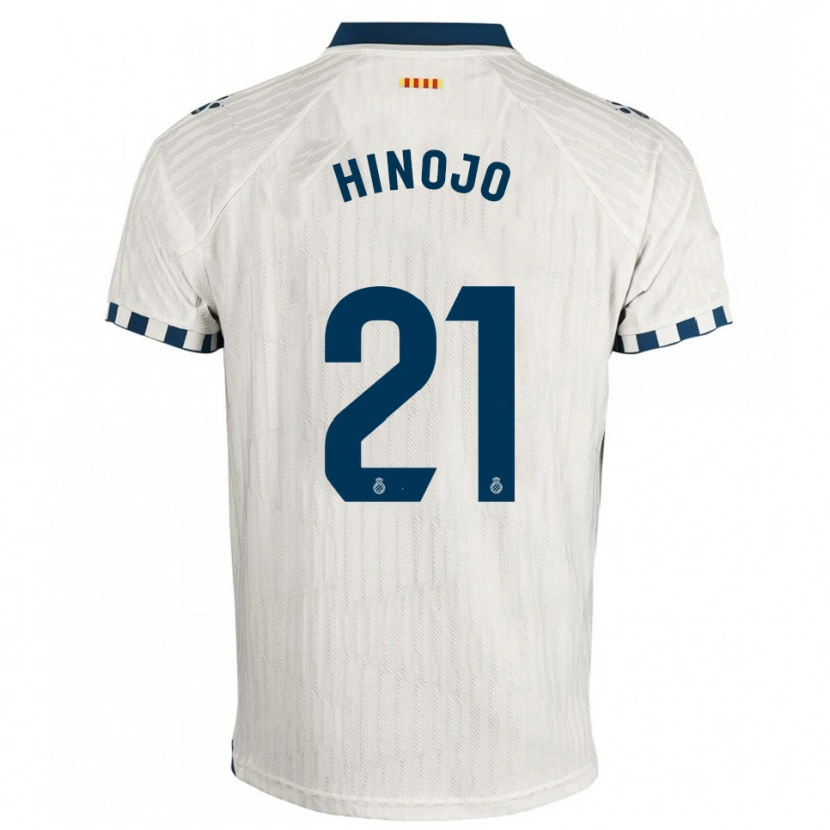 Danxen Mujer Camiseta Roger Hinojo #21 Blanco Azul 2ª Equipación 2025/26 La Camisa México