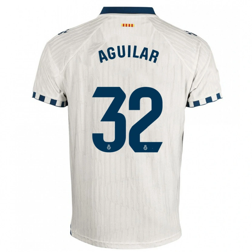 Danxen Mujer Camiseta Rubén Aguilar #32 Blanco Azul 2ª Equipación 2025/26 La Camisa México
