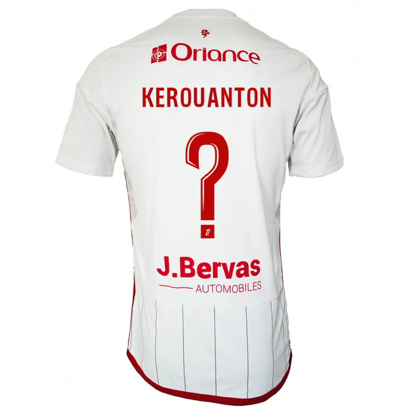 Danxen Mujer Camiseta Tania Kerouanton #0 Blanco Rojo 2ª Equipación 2025/26 La Camisa México