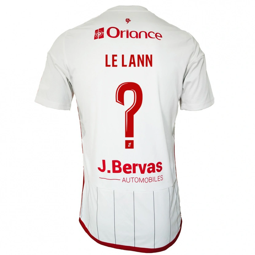 Danxen Mujer Camiseta Lauraleen Le Lann #0 Blanco Rojo 2ª Equipación 2025/26 La Camisa México