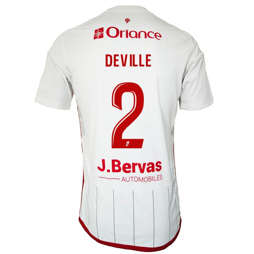Danxen Mujer Camiseta Lilian Deville #2 Blanco Rojo 2ª Equipación 2025/26 La Camisa México