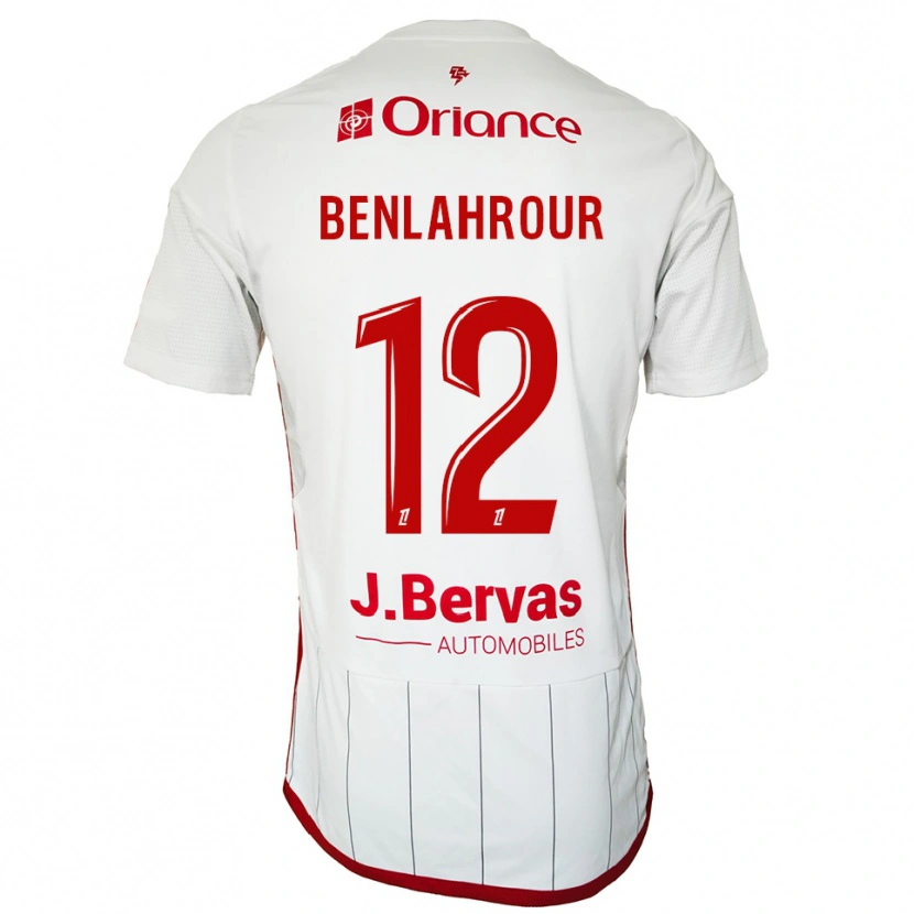 Danxen Mujer Camiseta Ilyes Benlahrour #12 Blanco Rojo 2ª Equipación 2025/26 La Camisa México