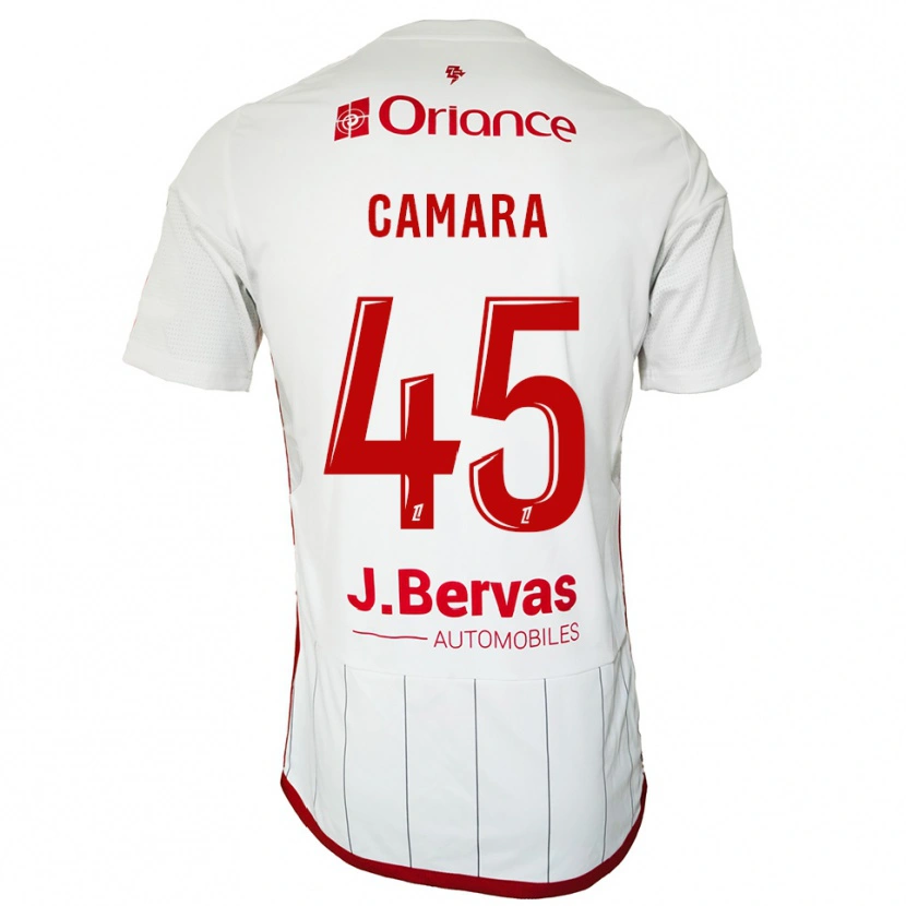 Danxen Mujer Camiseta Mahdi Camara #45 Blanco Rojo 2ª Equipación 2025/26 La Camisa México