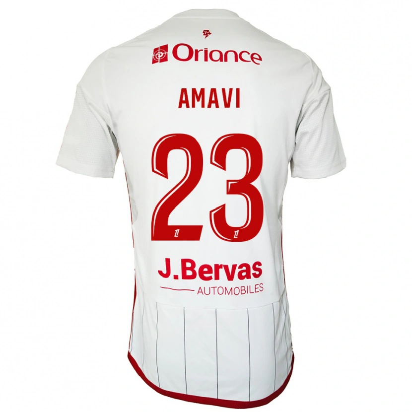 Danxen Mujer Camiseta Jordan Amavi #23 Blanco Rojo 2ª Equipación 2025/26 La Camisa México