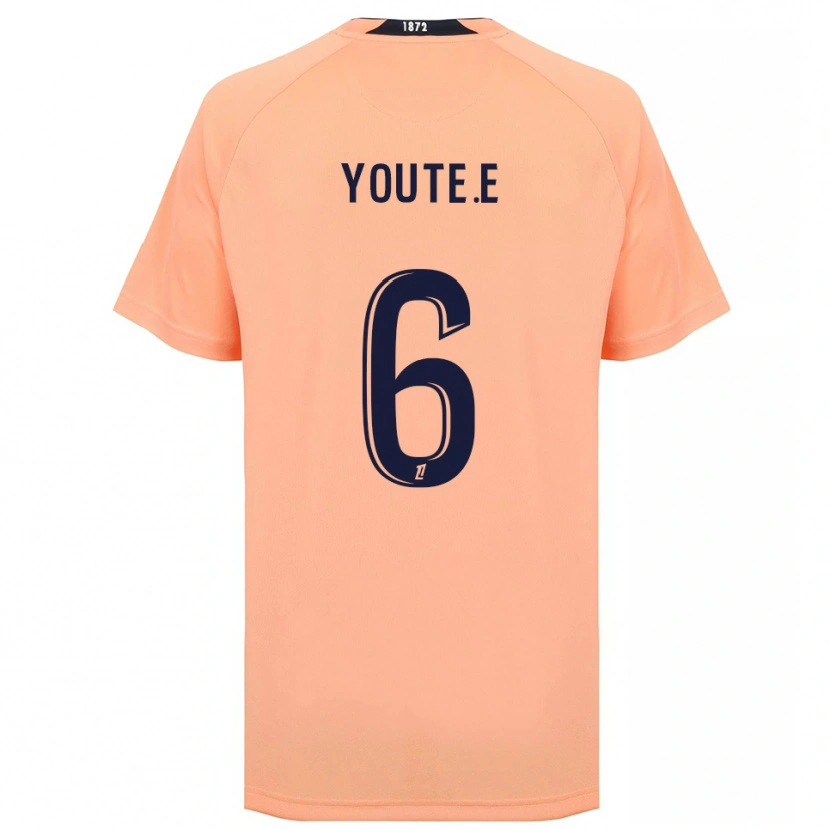Danxen Mujer Camiseta Étienne Youté Kinkoué #6 Naranja Azul Marino 2ª Equipación 2025/26 La Camisa México