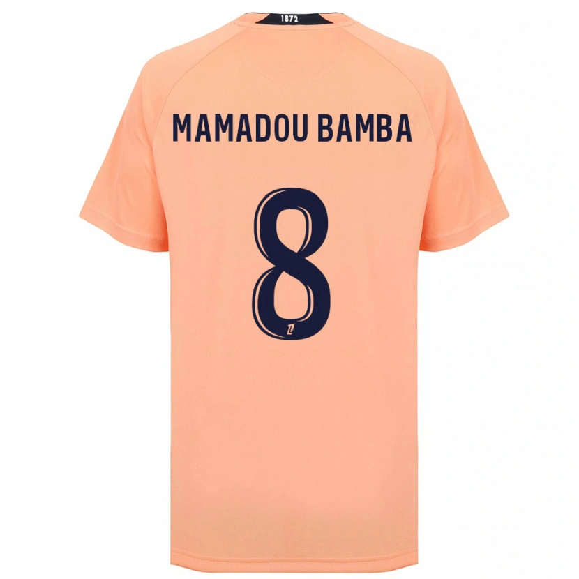 Danxen Mujer Camiseta Ben Mamadou Bamba #8 Naranja Azul Marino 2ª Equipación 2025/26 La Camisa México