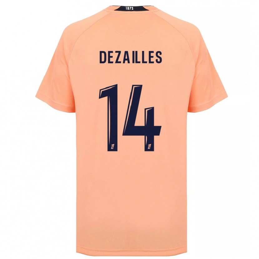 Danxen Mujer Camiseta Arsène Dezailles #14 Naranja Azul Marino 2ª Equipación 2025/26 La Camisa México