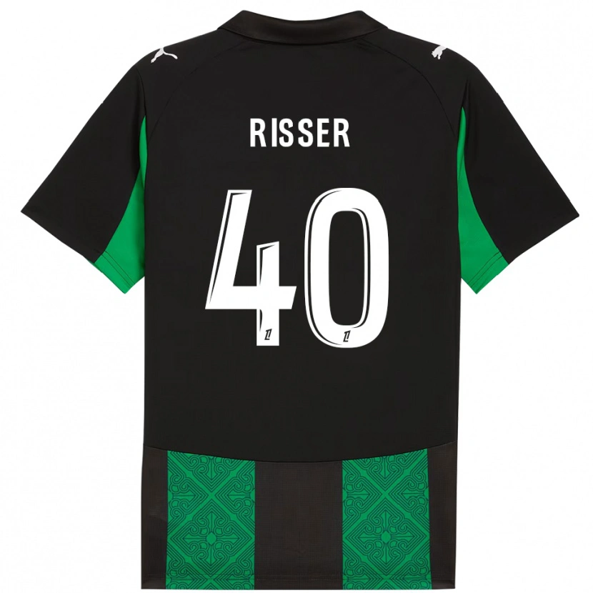 Danxen Mujer Camiseta Robin Risser #40 Negro Verde 2ª Equipación 2025/26 La Camisa México