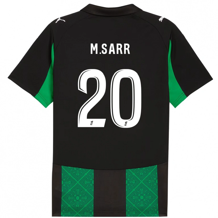 Danxen Mujer Camiseta Malang Sarr #20 Negro Verde 2ª Equipación 2025/26 La Camisa México