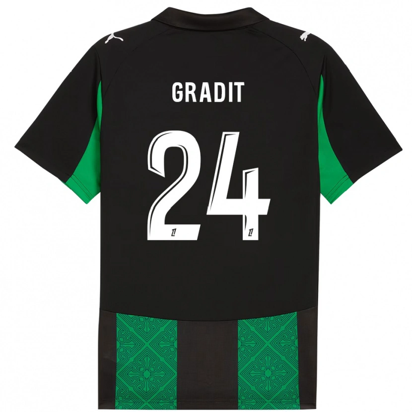 Danxen Mujer Camiseta Jonathan Gradit #24 Negro Verde 2ª Equipación 2025/26 La Camisa México