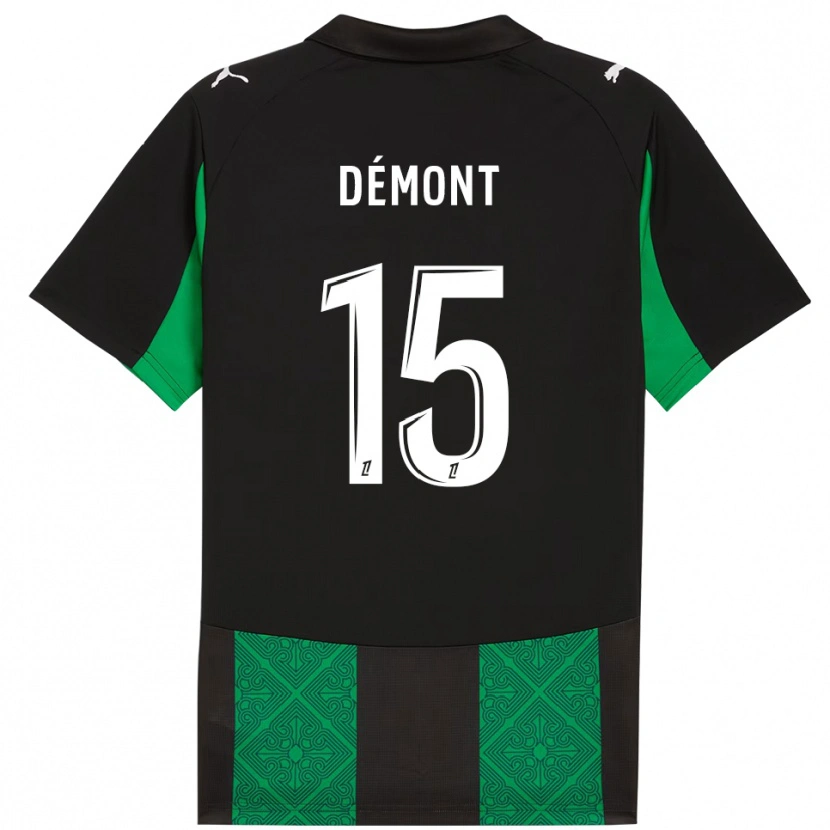 Danxen Mujer Camiseta Ange Démont #15 Negro Verde 2ª Equipación 2025/26 La Camisa México