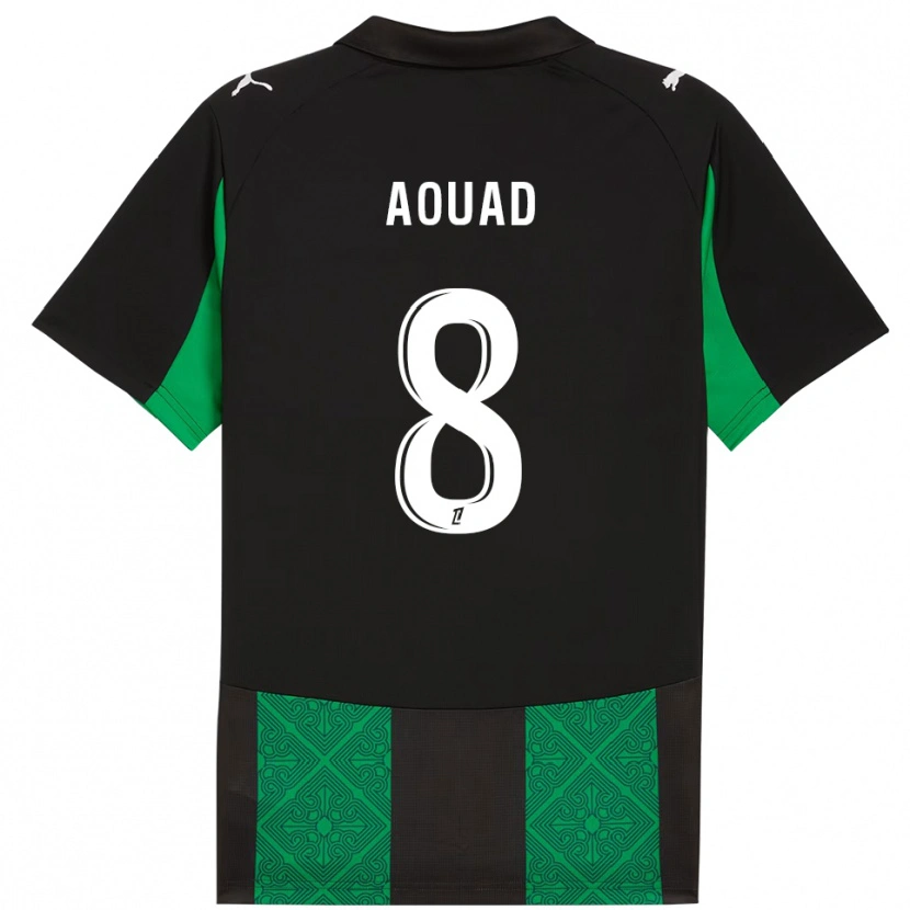 Danxen Mujer Camiseta Ismaël Aouad #8 Negro Verde 2ª Equipación 2025/26 La Camisa México
