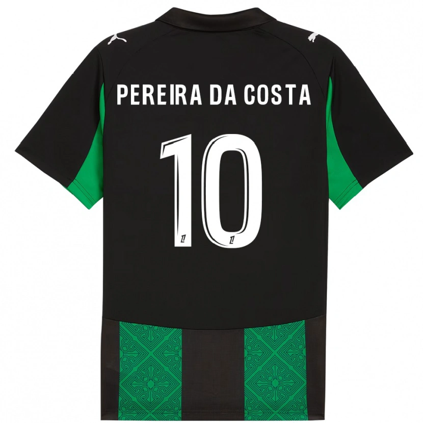 Danxen Mujer Camiseta David Pereira Da Costa #10 Negro Verde 2ª Equipación 2025/26 La Camisa México