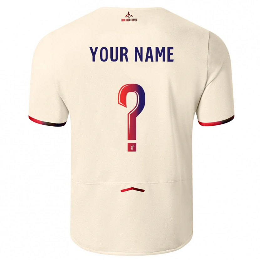 Danxen Mujer Camiseta Su Nombre #0 Blanquecino Rojo 2ª Equipación 2025/26 La Camisa México