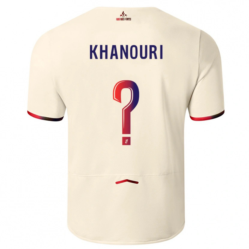 Danxen Mujer Camiseta Adam Khanouri #0 Blanquecino Rojo 2ª Equipación 2025/26 La Camisa México