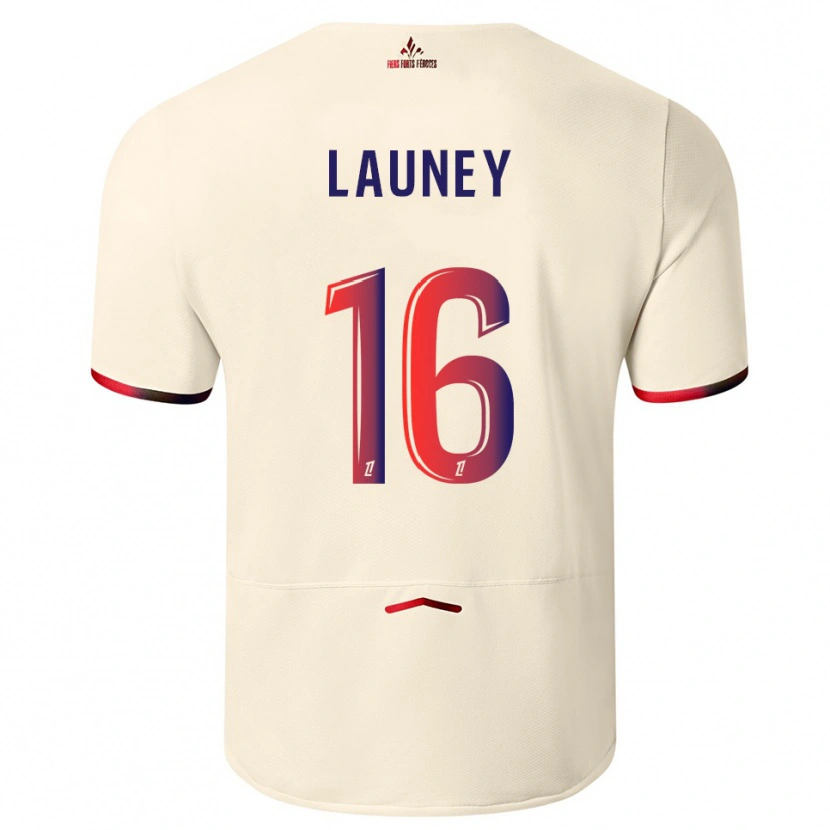 Danxen Mujer Camiseta Elisa Launey #16 Blanquecino Rojo 2ª Equipación 2025/26 La Camisa México