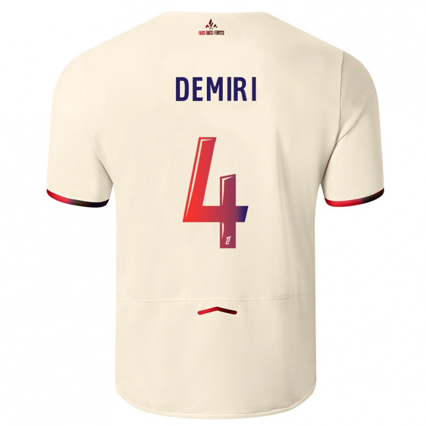 Danxen Mujer Camiseta Andi Demiri #4 Blanquecino Rojo 2ª Equipación 2025/26 La Camisa México
